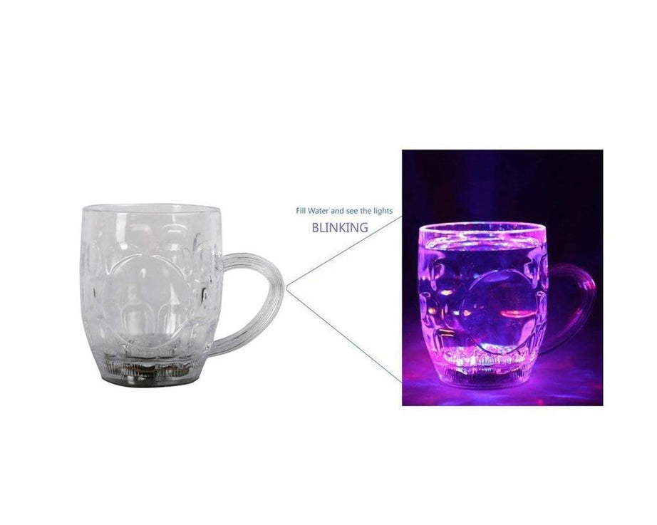 Rainbow LED cup with light effects.
