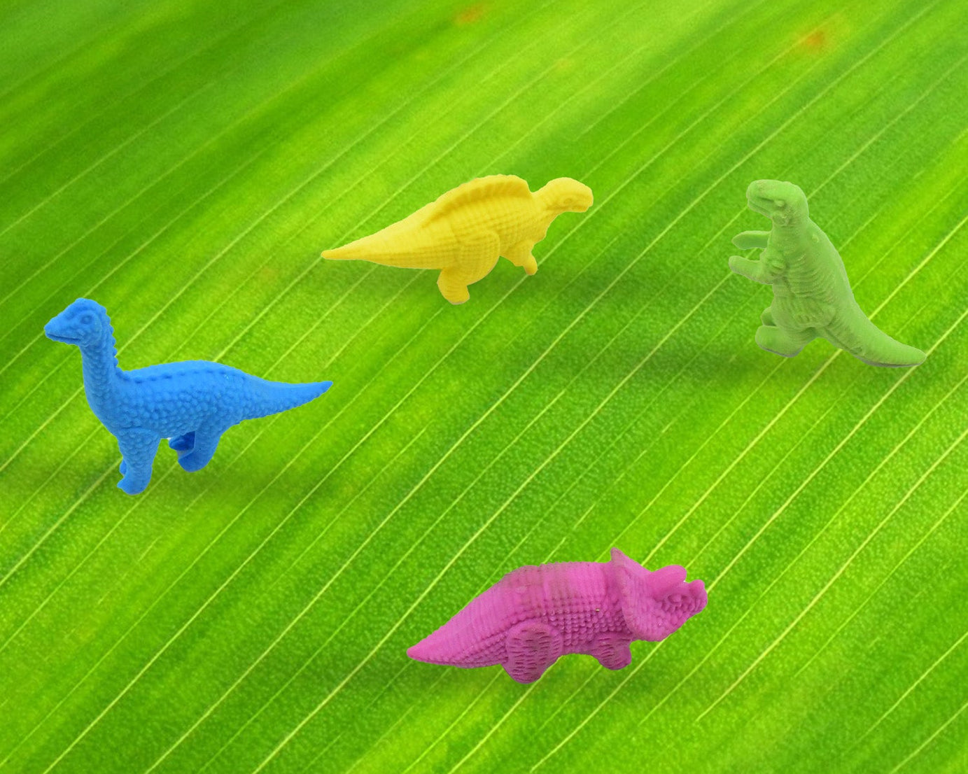 Small Dinosaur Shaped Erasers (4 Pc): Animal Erasers for Kids (School Supplies)