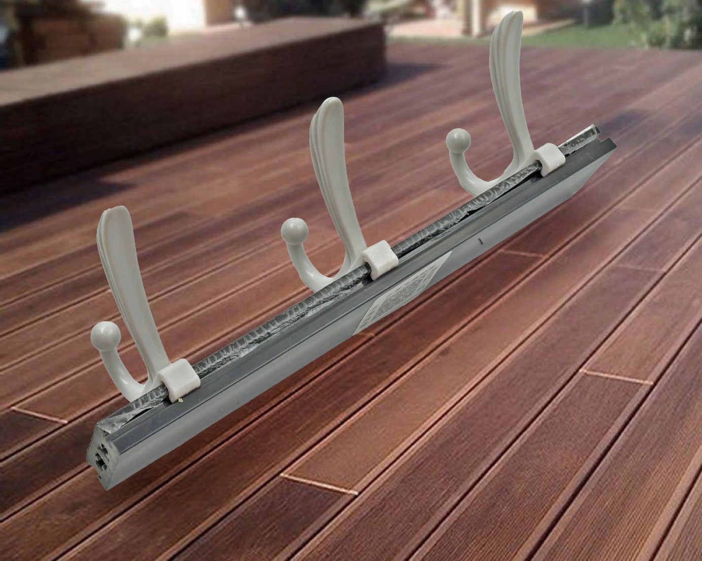 Cloth hanger, Wall Door Hooks Rail for Hanging Clothes for Hanging Hook Rack Rail, Extra Long Coat Hanger Wall Mount for Clothes, Jacket, Hats, 6 Hook