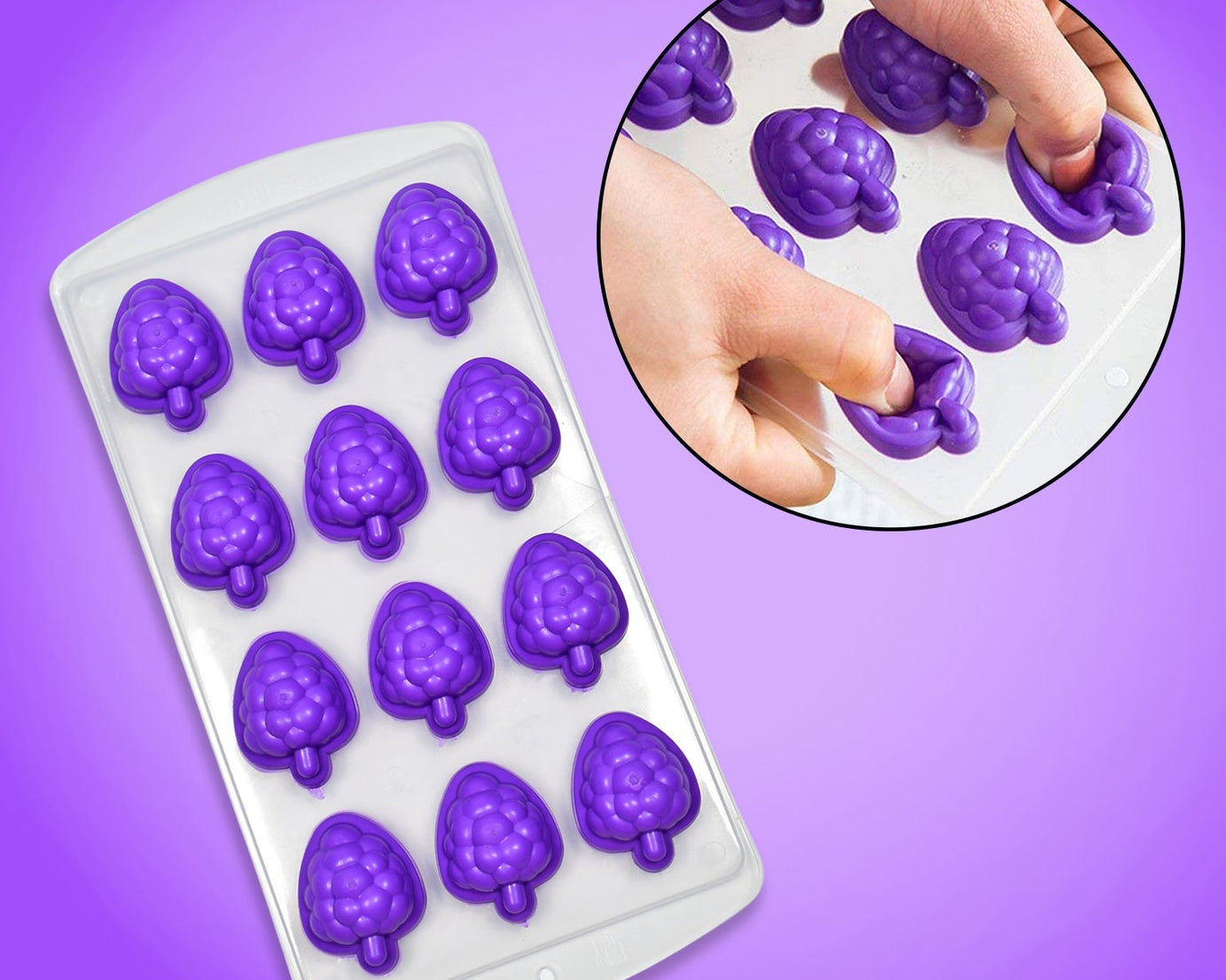 Silicone Mold Ice Cube Tray Creative Sweet Multi Type Ice Tray Buckets, Ice Cube Trays Multi Fruit Shape Ice Tray (1 Pc)