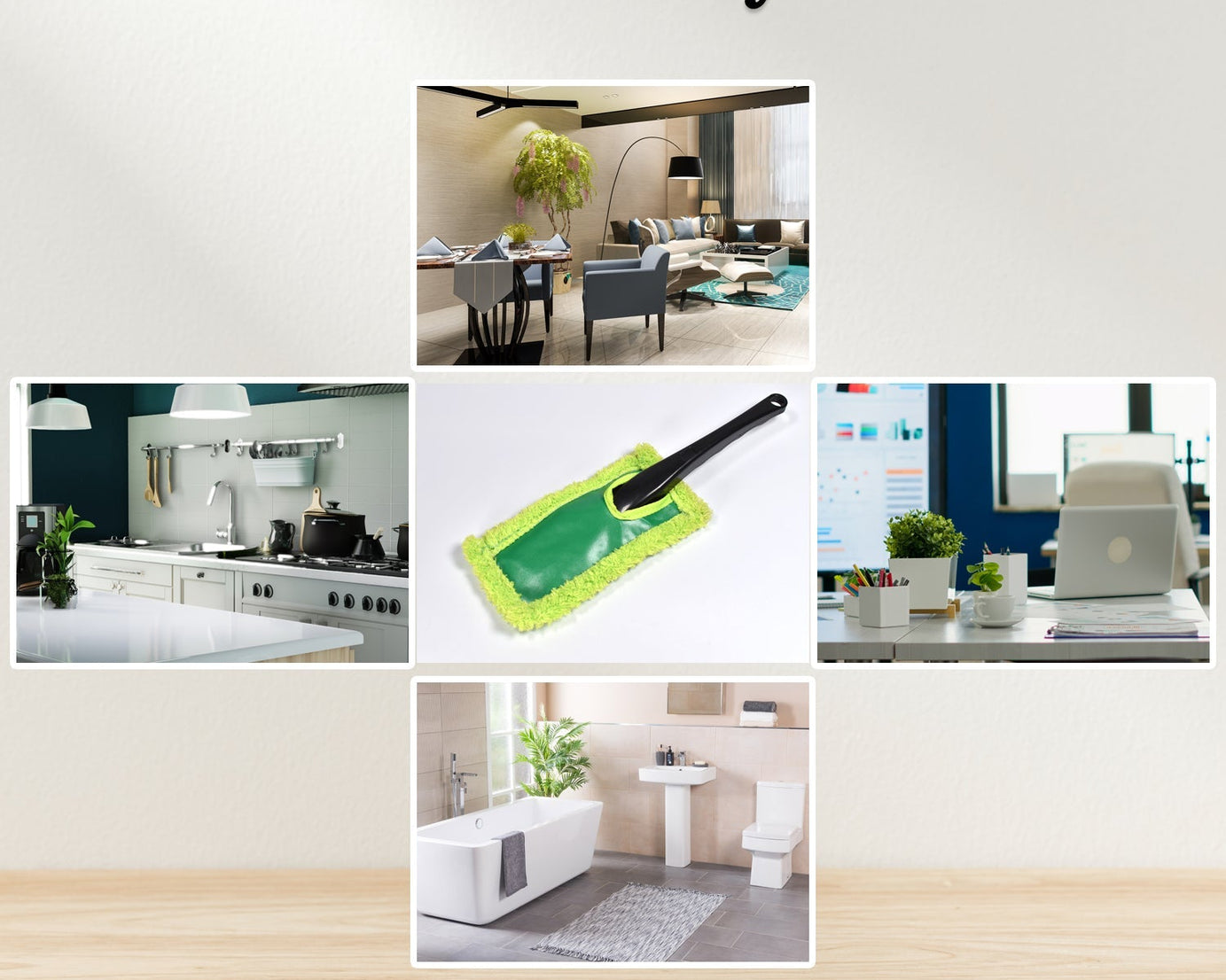 Dusting tool for cars with large microfiber brush head