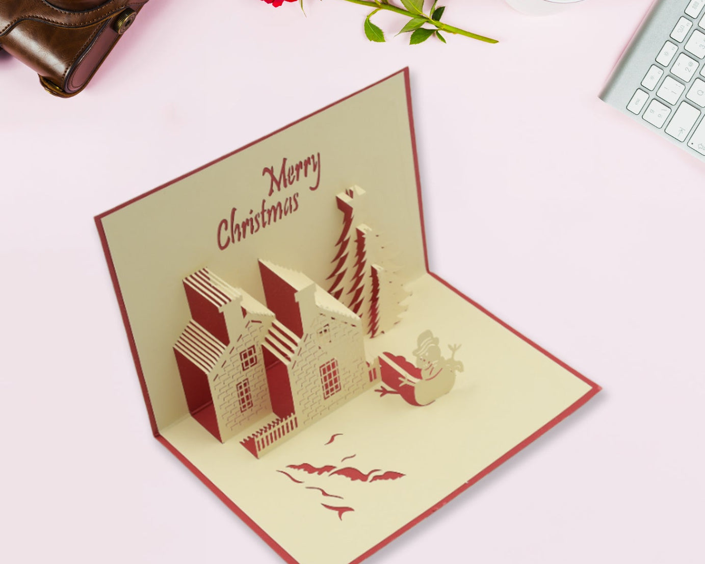 3D Paper Wish Card High Quality Paper Card All Design Card Good Wishing Card  (Birthday , Valentine , love , Christmas Card) (1Pc )