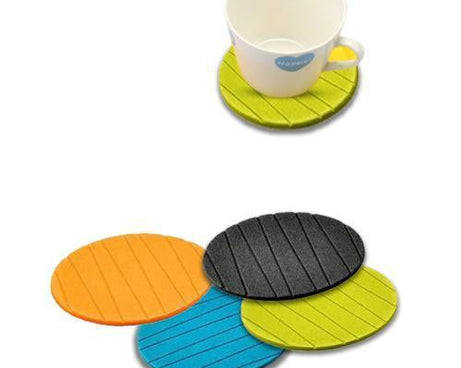 Silicone cup mat for tea and coffee mugs