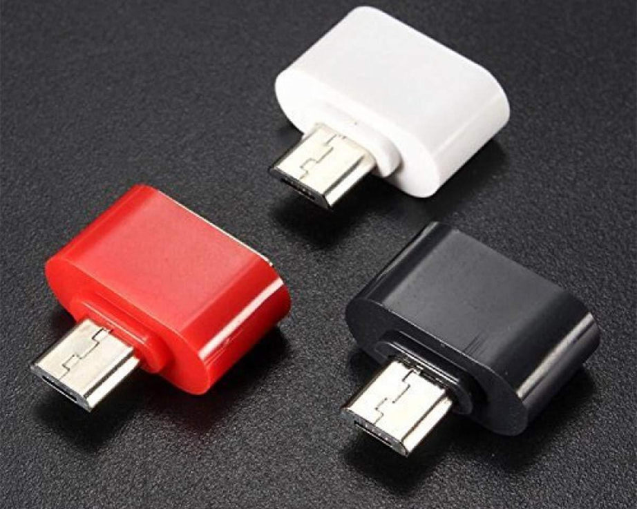 Compact OTG adapter for USB connections.