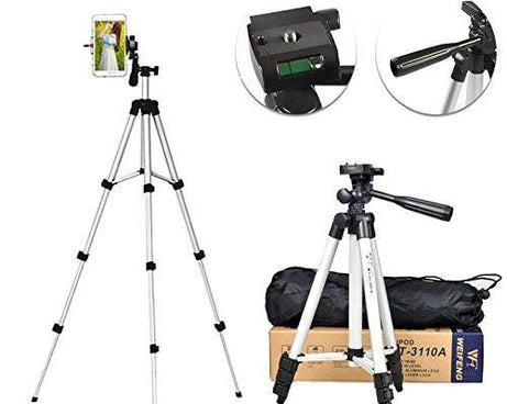 Compact tripod with adjustable height and angle