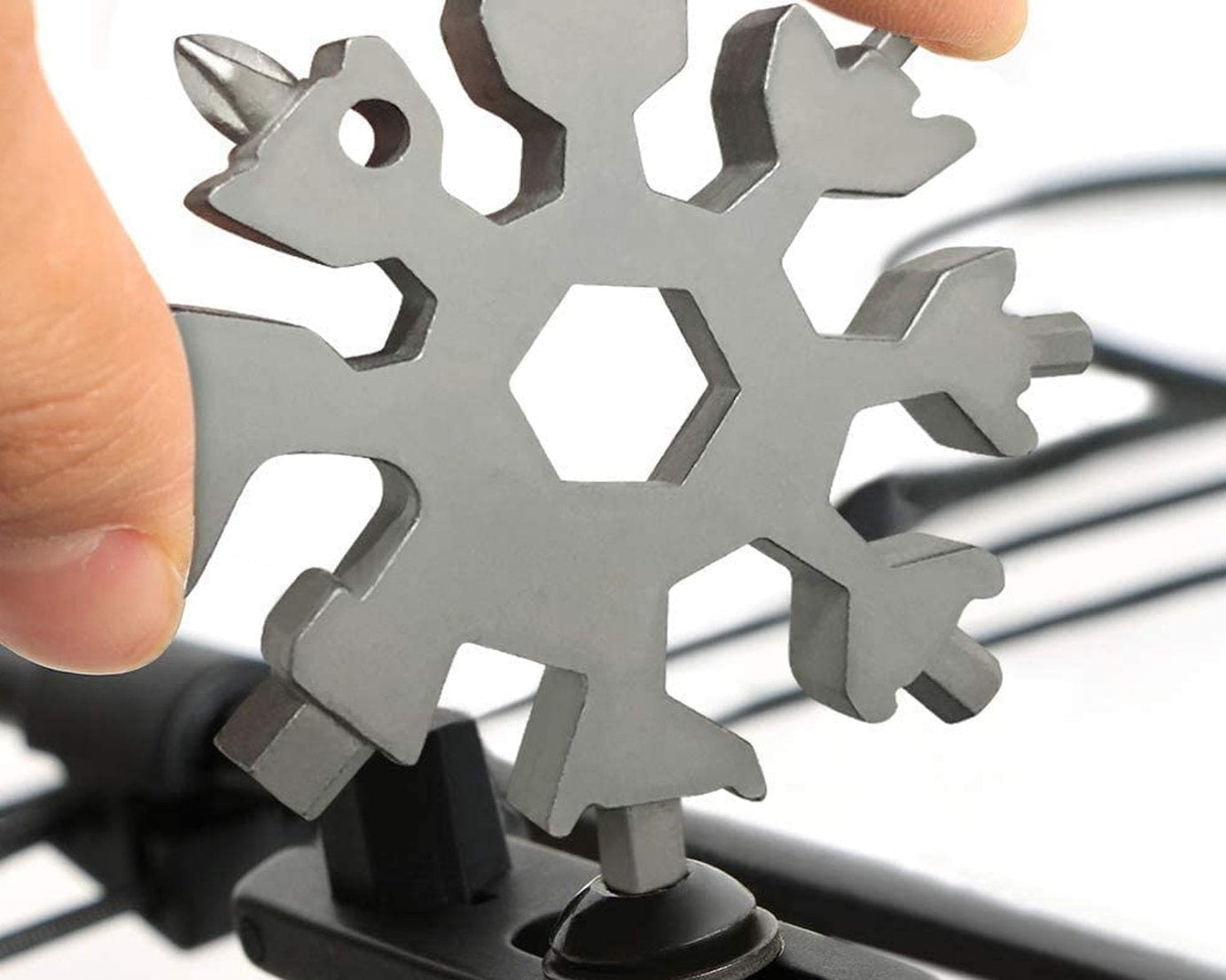 Durable & Portable 18 in 1 Snowflake Multi-Tool, Snowflake Bottle Opener Flat Phillips Screwdriver Kit Wrench