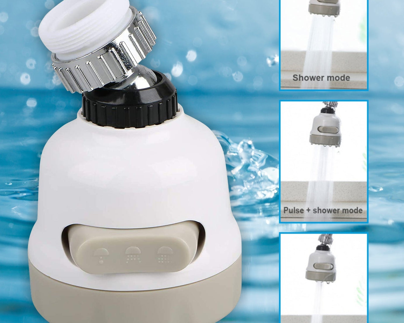 Water-saving faucet nozzle with splash-proof design