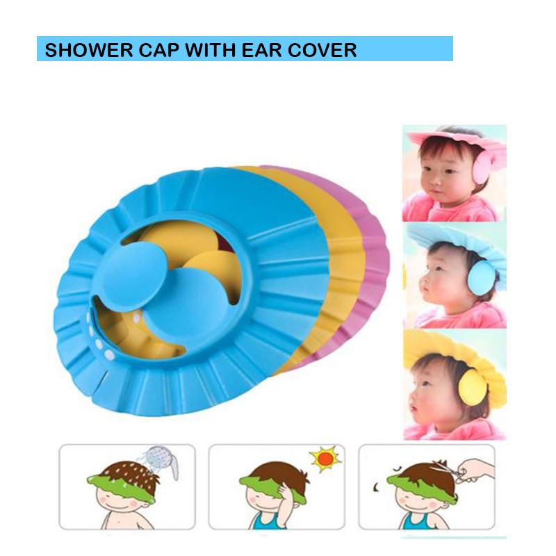 0378 Adjustable Safe Soft Baby Shower cap Cartnow Technologies