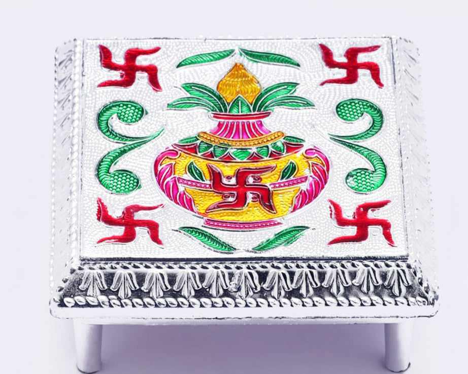 Aluminium foil designer bajot with fancy design.