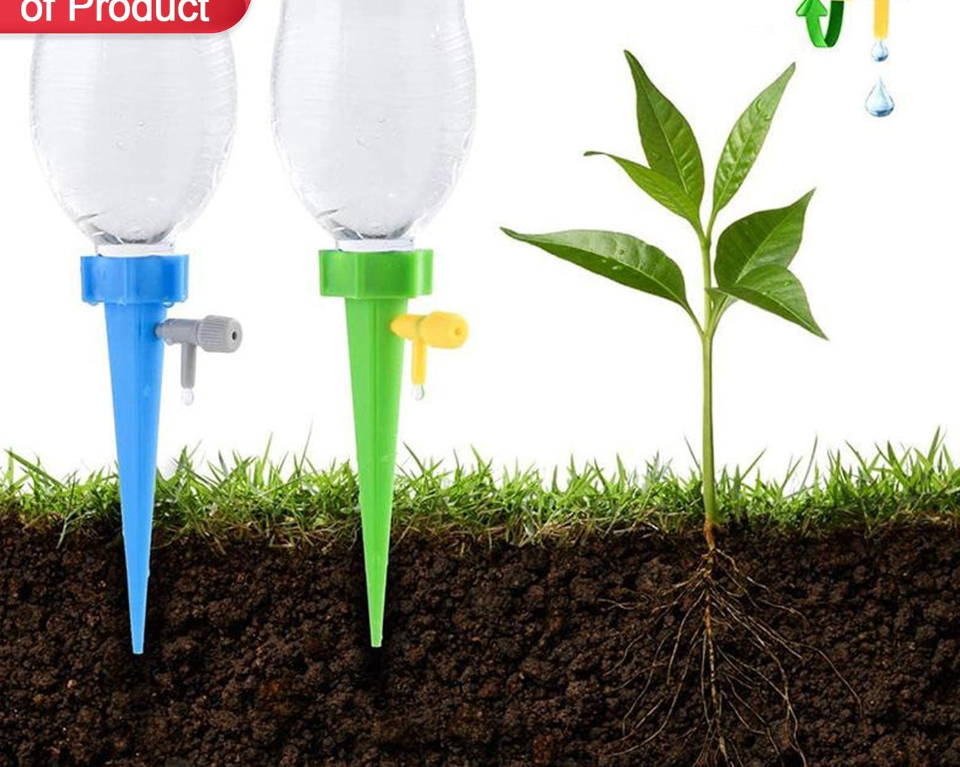 Plant Watering Spikes self Watering Spikes Water dripper for Plants, Adjustable Plant Watering Devices with Slow Release Control Valve Switch