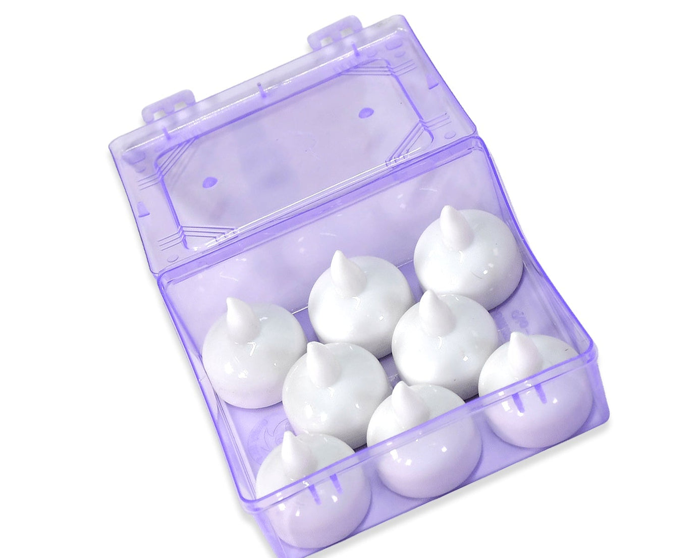 Set of 8 battery-operated tea lights for decoration