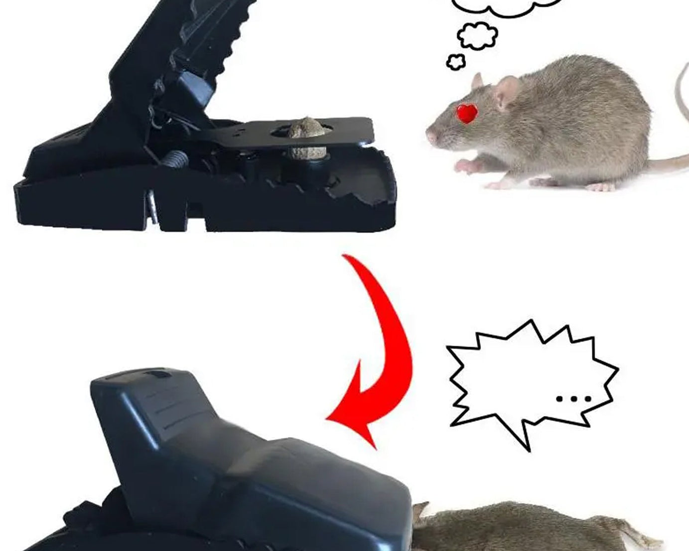 Mouse Catcher Trap Cage with Mouse Figure for Home, Kitchen, Room, Office, Indoor, Outdoor Mice Pest Control Reusable (1 Pc)
