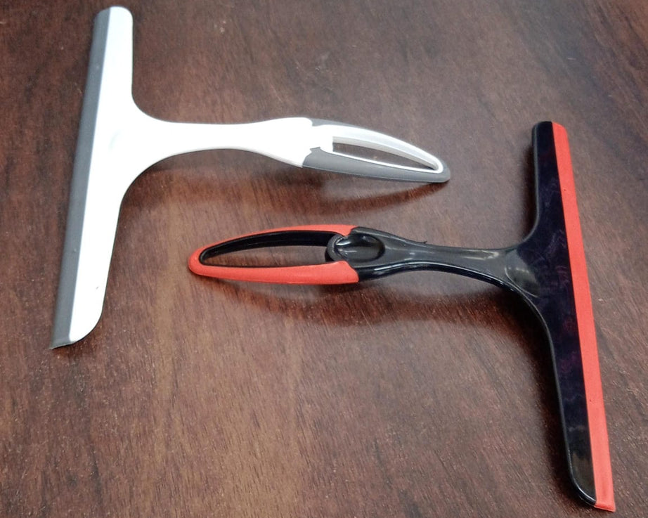 Plastic Kitchen Wiper | Ideal for Kitchen Platform, Windows, Glass, & Car Windshield | Silicone Head | Multicolor | Pack of 1 pc