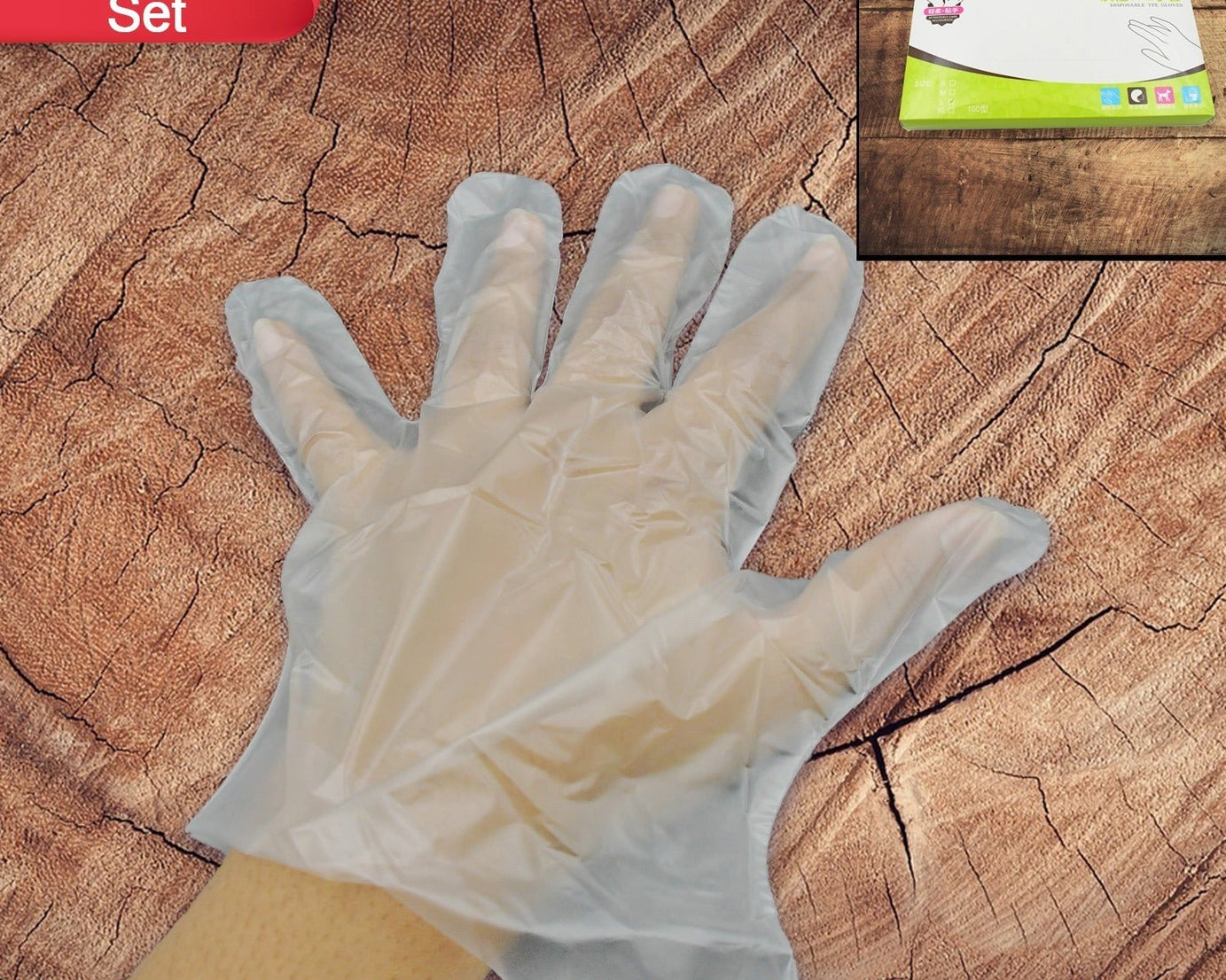 0665 Large Size Plastic Transparent Disposable Clear Plastic Hand Gloves For Home, Kitchen, Hotels, Hospitals, Clinics, Beauty Parlor, Saloons (100 pcs)