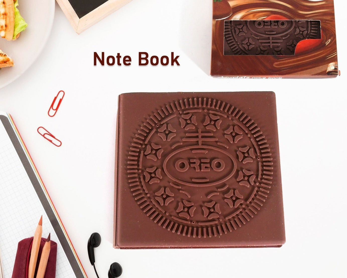 Chocolate Diary Notebooks Original Chocolate Smell Writing Practice Book Early Learning Copybook Premium Chocolate Book (1Pc / Book / 80 Pages) 