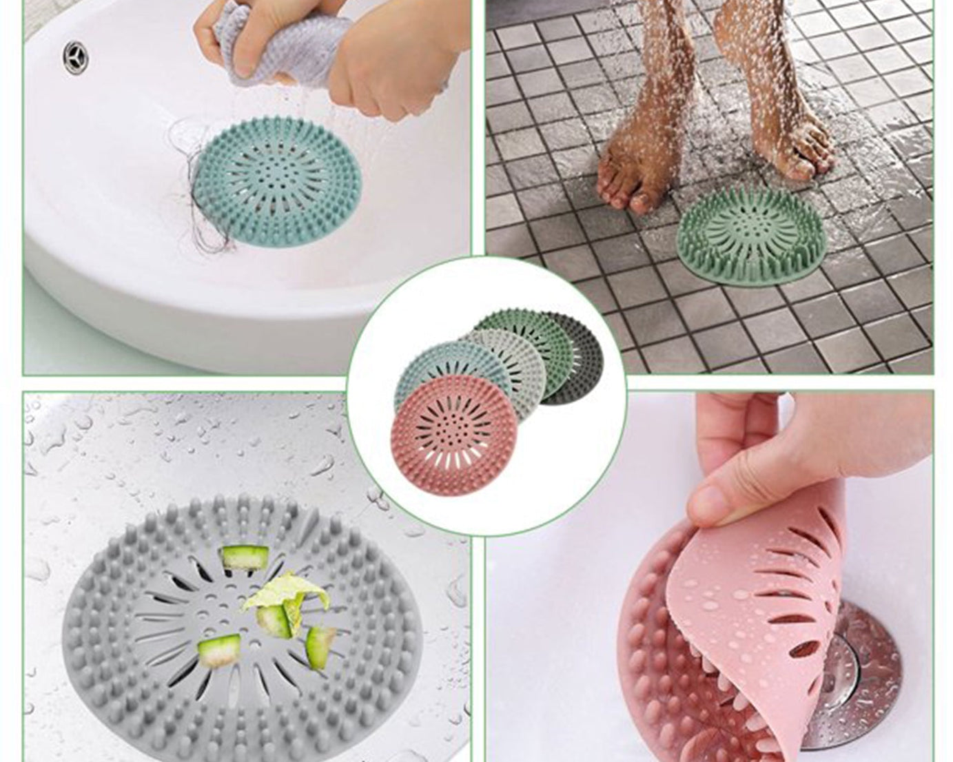 Shower drain cover with a durable surface to prevent clogging and ensure smooth drainage