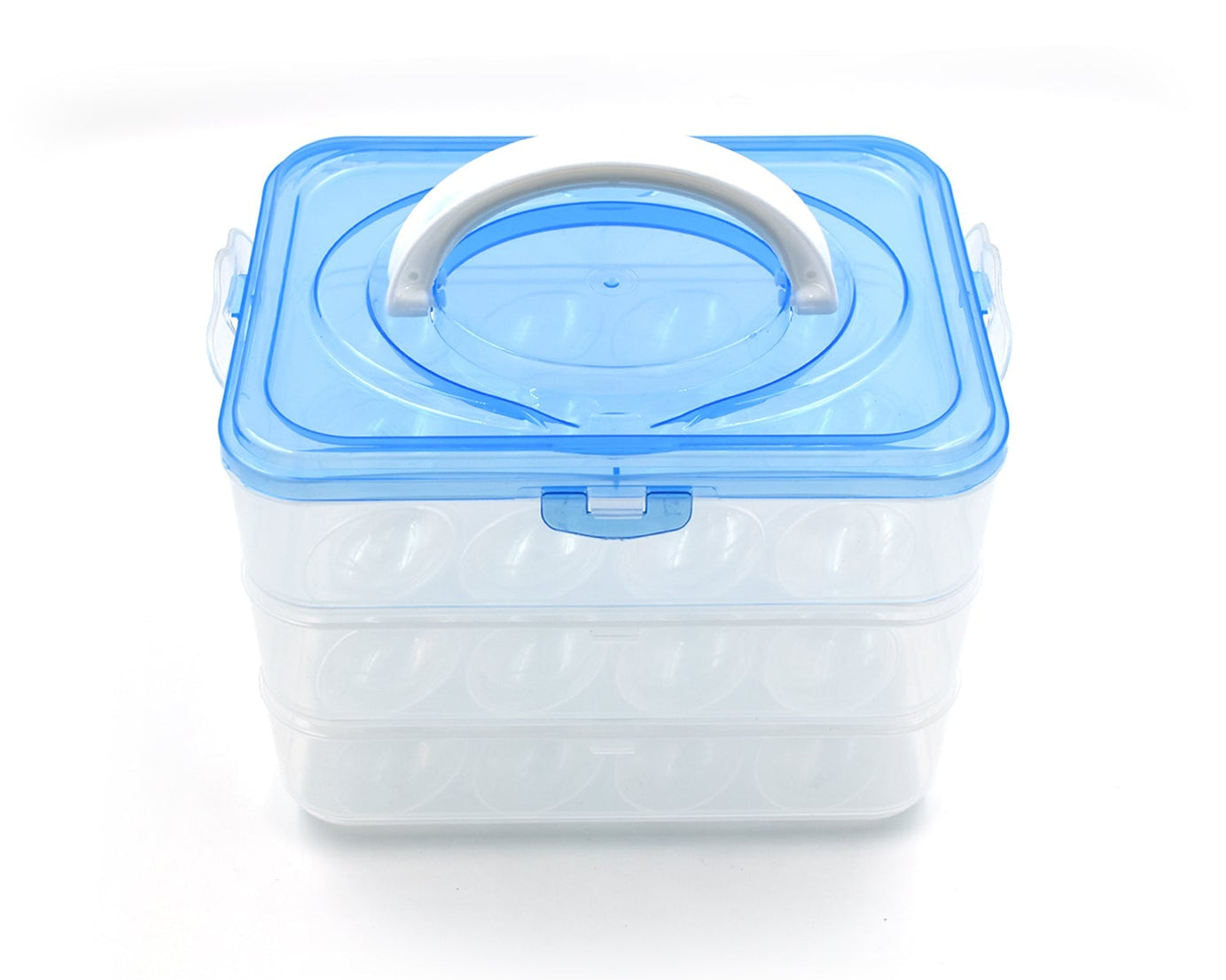 36-grid plastic egg box with a 3-layer stackable design for efficient egg storage