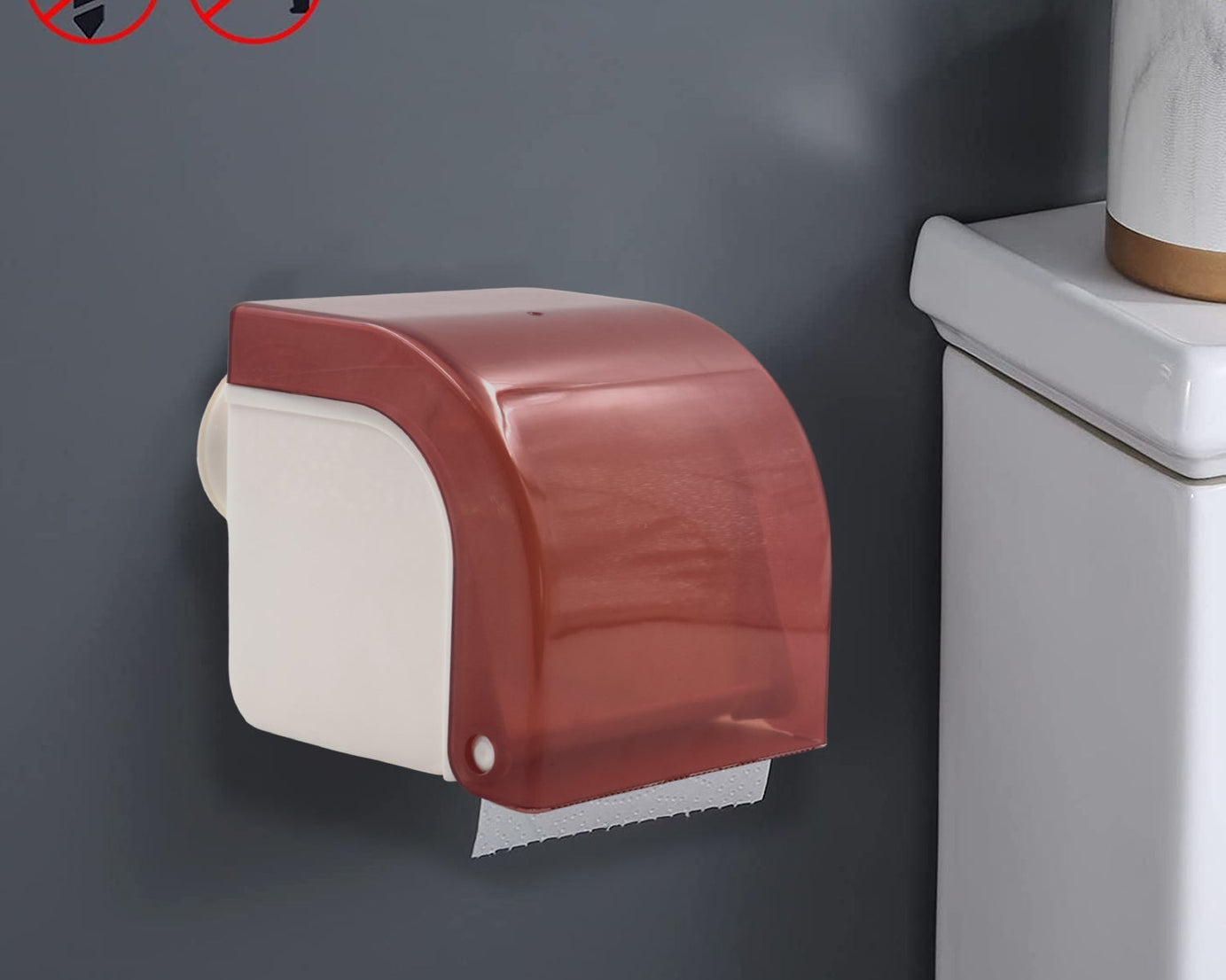 Stylish wall tissue holder suitable for use in bathrooms and kitchens