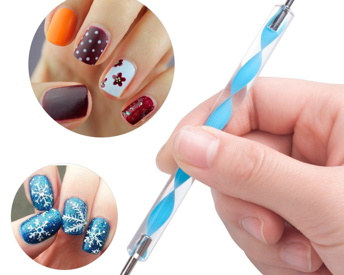 Nail Art Point Pen and Set Used by Women's for Their Fashion Purposes (Pack of 5Pcs)