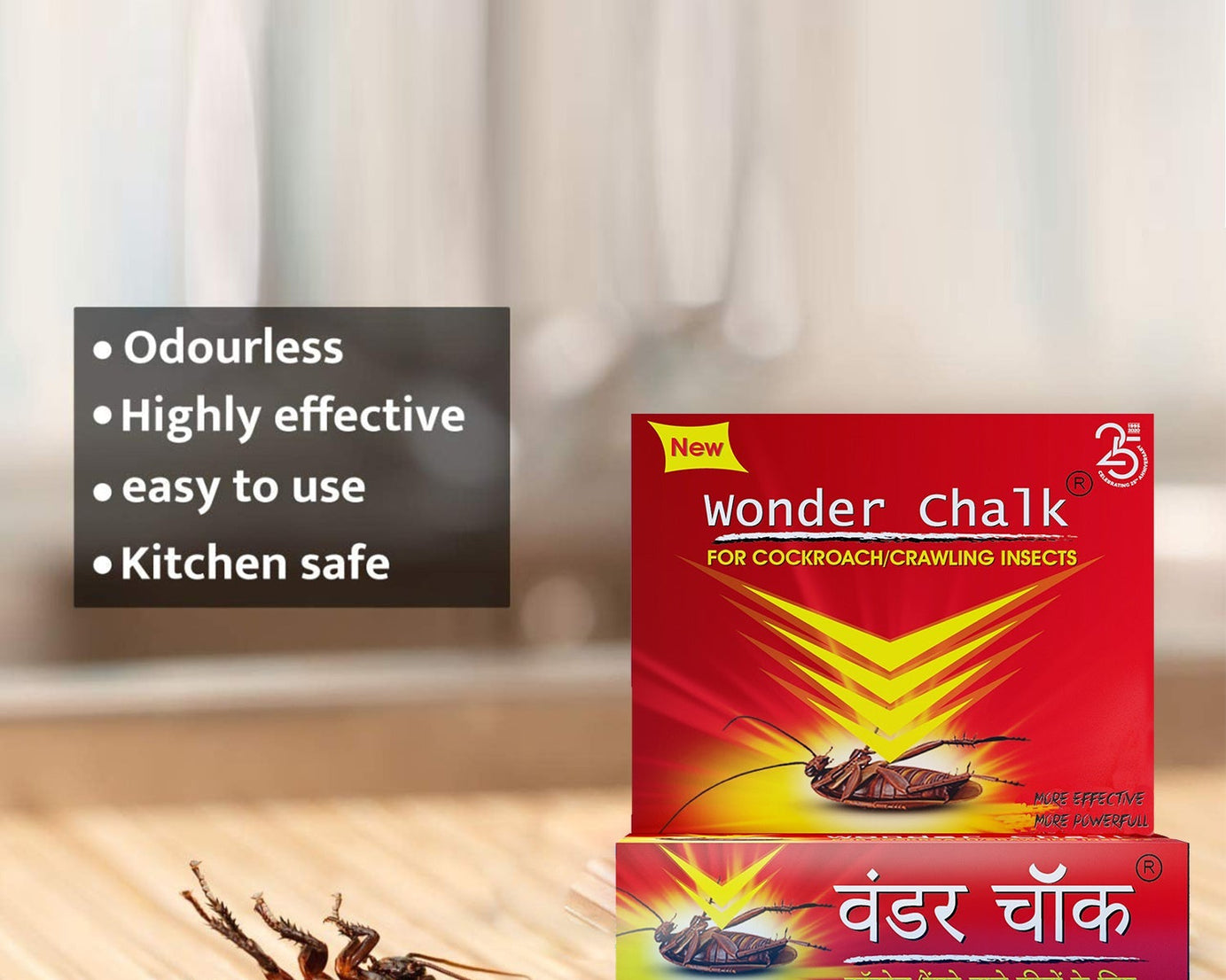 Cockroach killer chalk sticks.