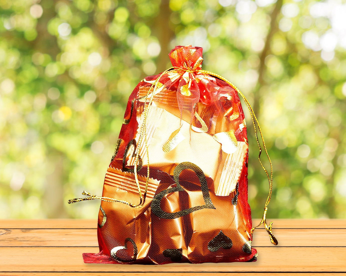 Net Fabric Drawstring Pouch for Dry Fruits Packing, Organza Shagun Potli Baba, Wedding Party Favor Gift Bags (Mix Size)
