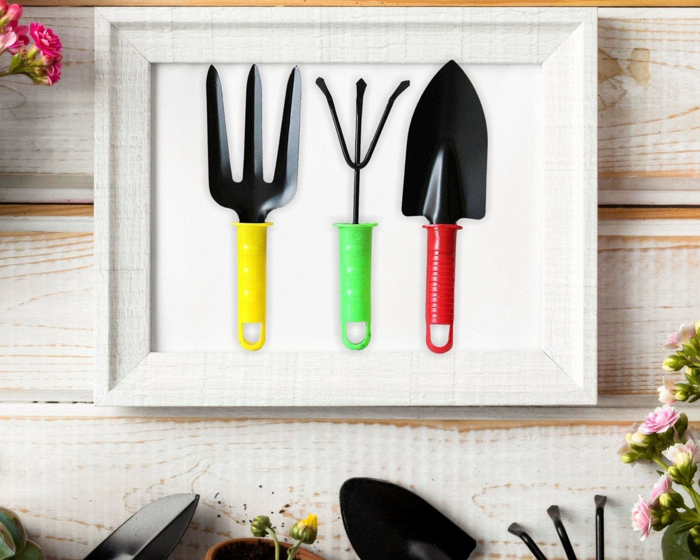Vibrant garden tool set, 3 pieces for home gardening