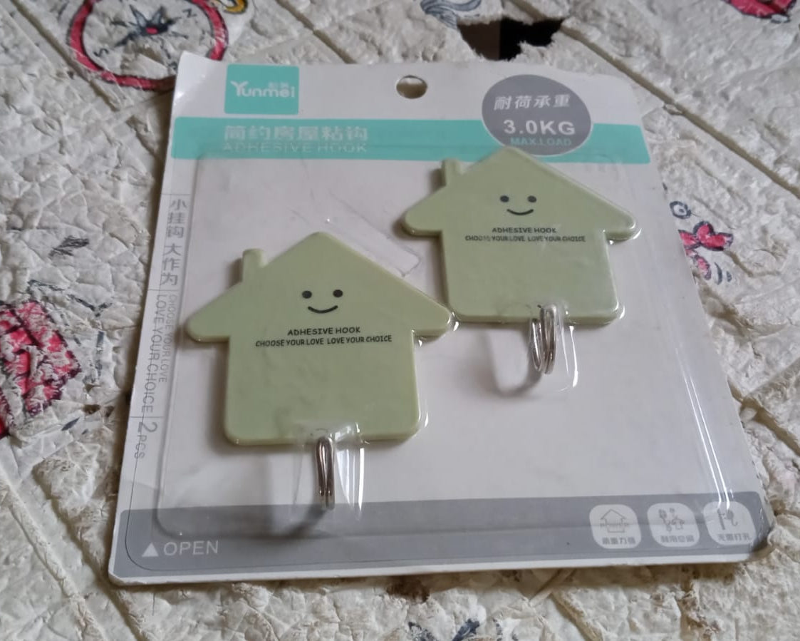 Multipurpose Strong Hook Self-Adhesive hooks for wall Heavy Plastic Hook, Sticky Hook Household For Home, Decorative Hooks, Bathroom & All Type Wall Use Hook, Suitable for Bathroom, Kitchen, Office