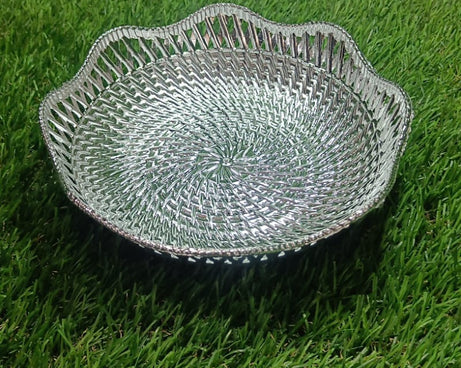 Round Serving Tray, Traditional Serving Tray, Multipurpose Serving Tray, Decorative Serving Platters, Mukhwas Serving Tray (1 Pc)