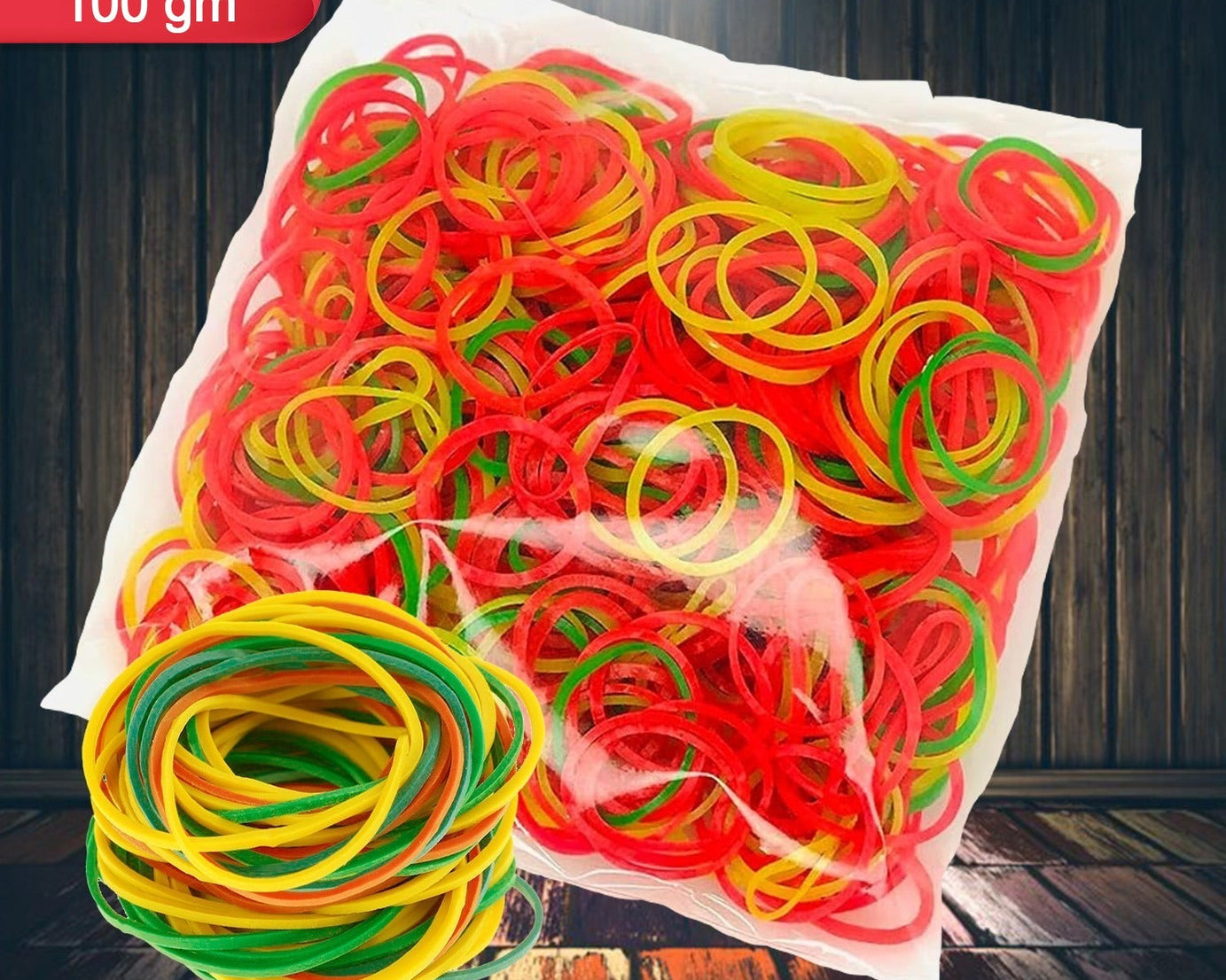 RUBBER BAND FOR OFFICE/HOME AND KITCHEN ACCESSORIES ITEM PRODUCTS, ELASTIC RUBBER BANDS, FLEXIBLE REUSABLE NYLON ELASTIC UNBREAKABLE, FOR STATIONERY, SCHOOL MULTICOLOR