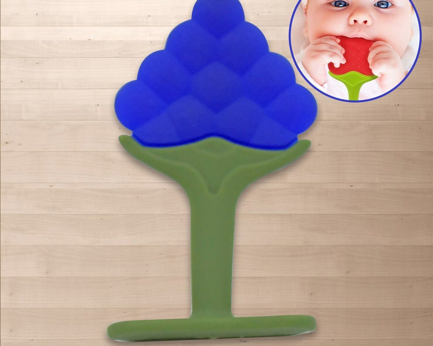 Baby Silicone Teether, Fruit Teether for Toddlers,100% Food Grade Silicone Teether, Non-Toxic & Latex Free Suitable for Kids Above 3 Months (1 Pc )