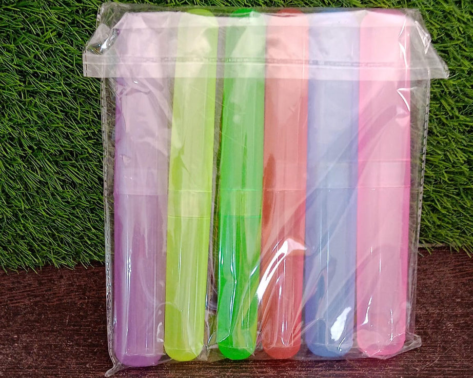 Anti-bacterial toothbrush holders, 6-piece set for travel