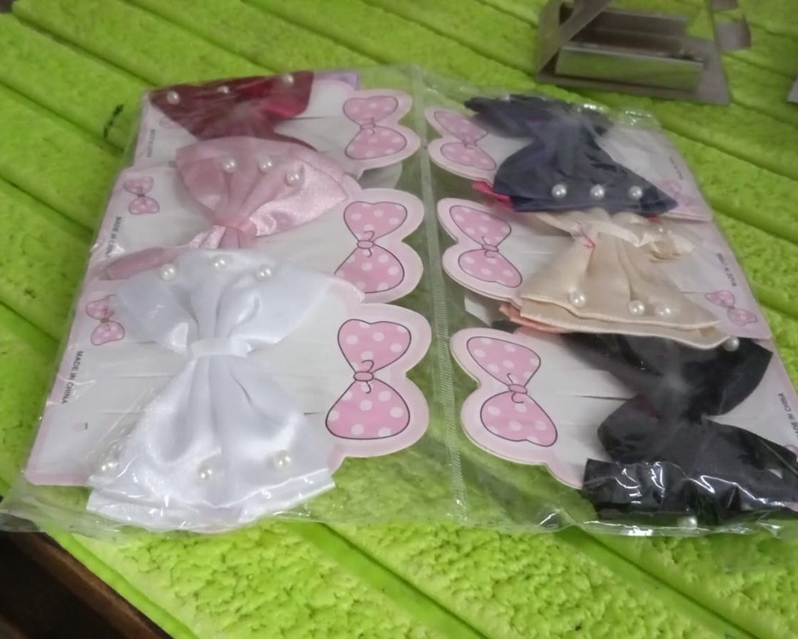 Hair Bow Knot Clip Suitable For Girls (1 Pc / Multicolour)