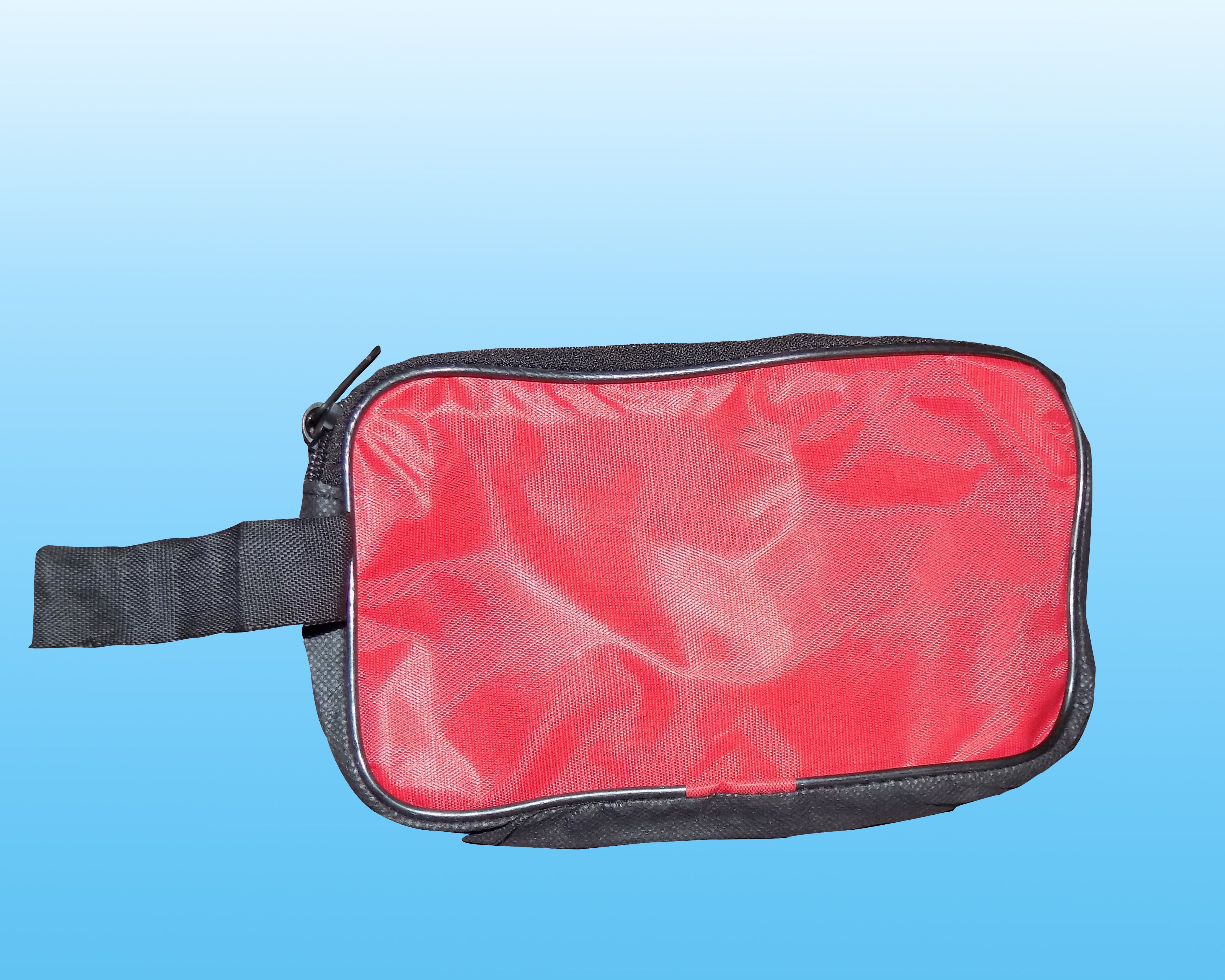 Red travel hand pouch