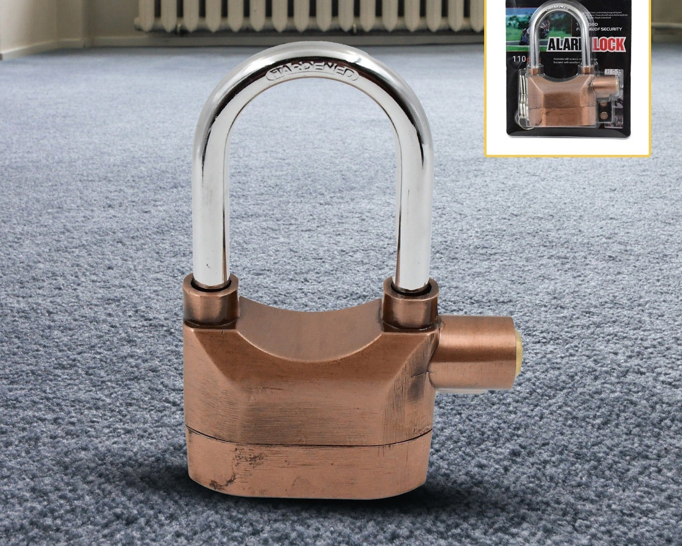 Metallic Lock System with 3 Keys