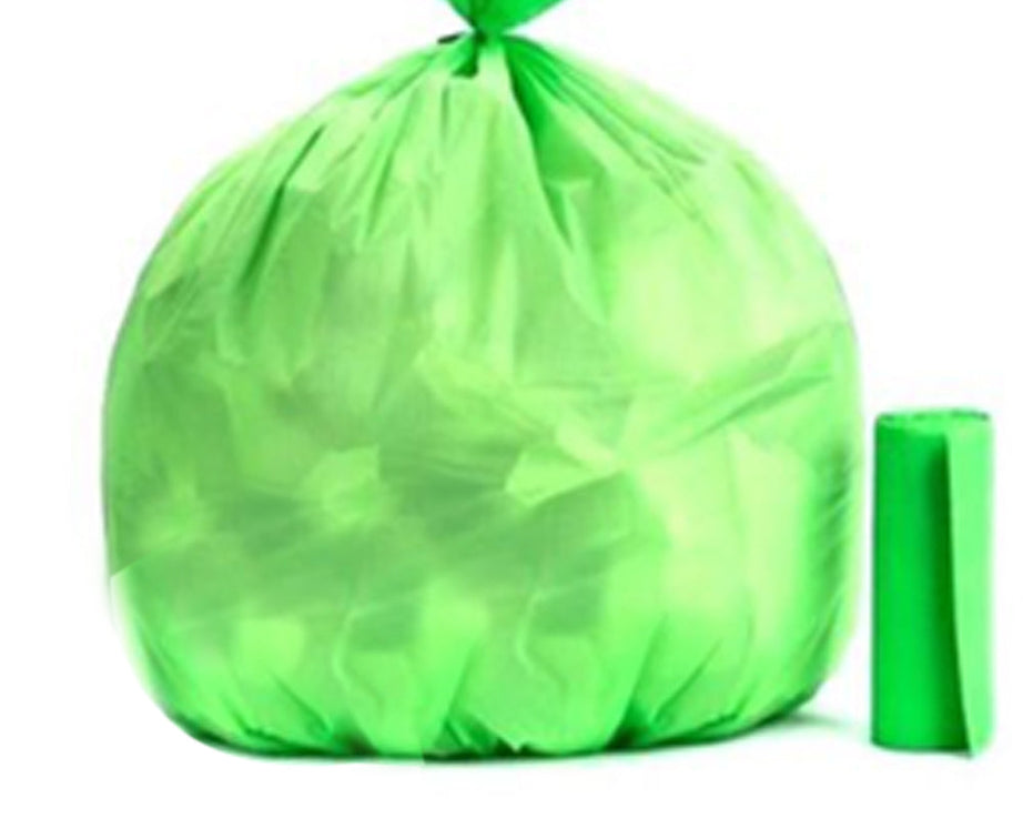 Environmentally safe compostable garbage bags (17" x 19").