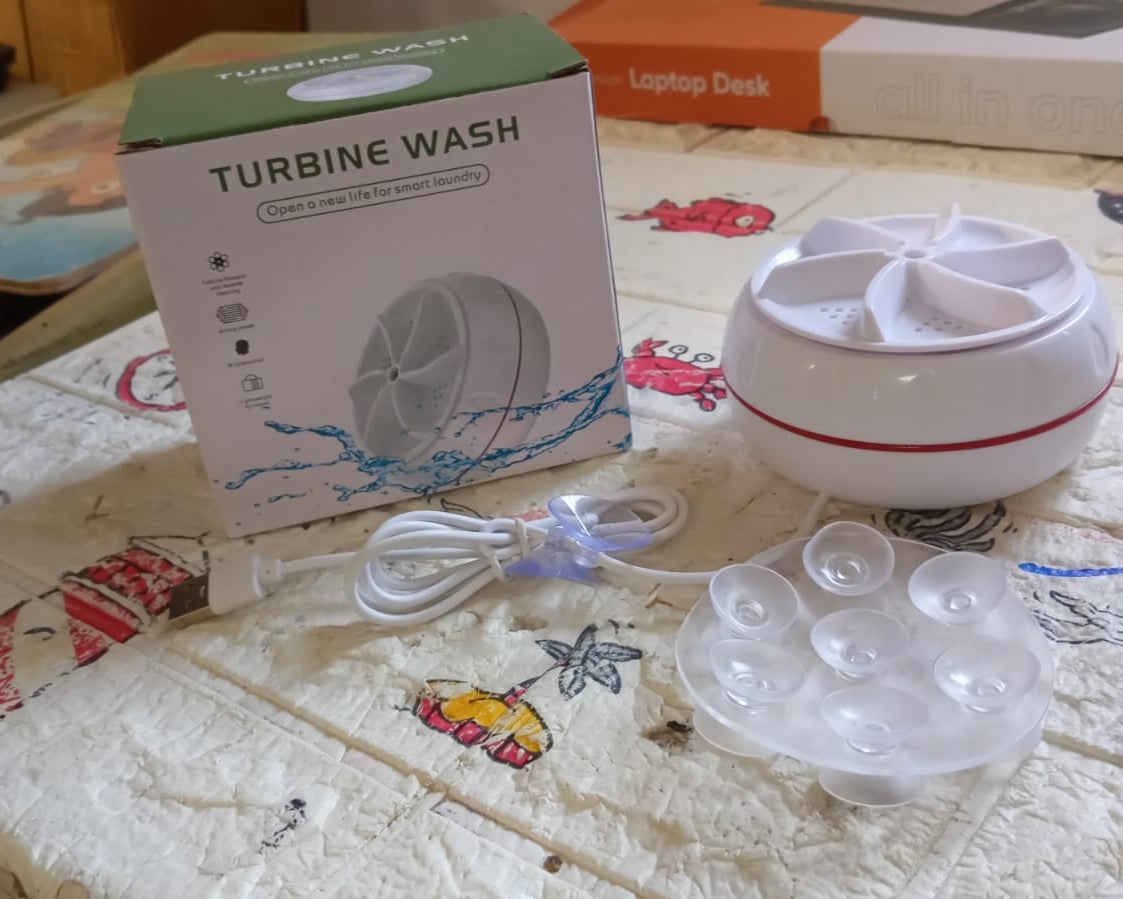 Mini Washing Machine Turbine Washing Machine Door Hinge  Lightweight Turbo Washer with USB Cable For Home, Camping ,College ,Rooms Use