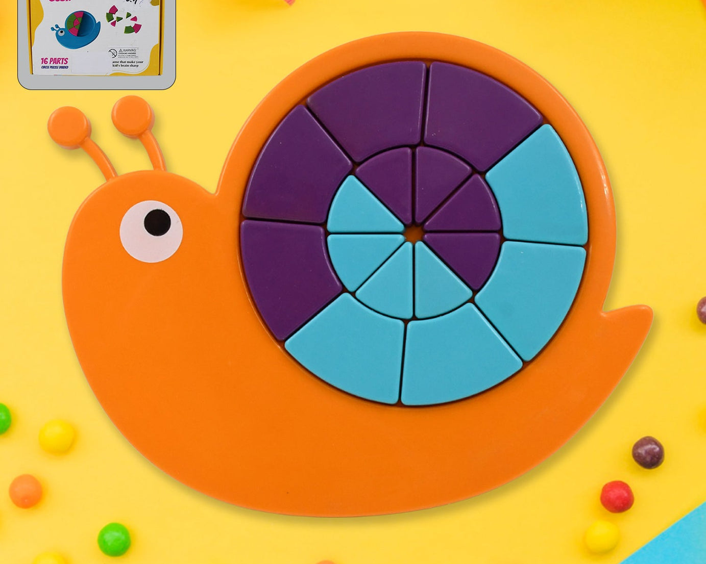 Toys Snail Puzzle Kids, Mini Travel Puzzle Games & Pre School Toys Develops Motor & Reasoning Skills STEM Educational Toy, Birthday Gifts 3 - 6 Year kids, Brain Games for Kids, Building Blocks for Kids (Mix Color)