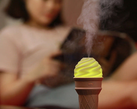 0396 Ice Cream Design LED Humidifier for Freshening Air & Fragrance (Multicoloured)