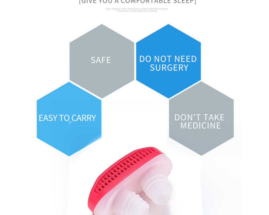 Anti-snoring and air-purifying nose clip for restful sleep