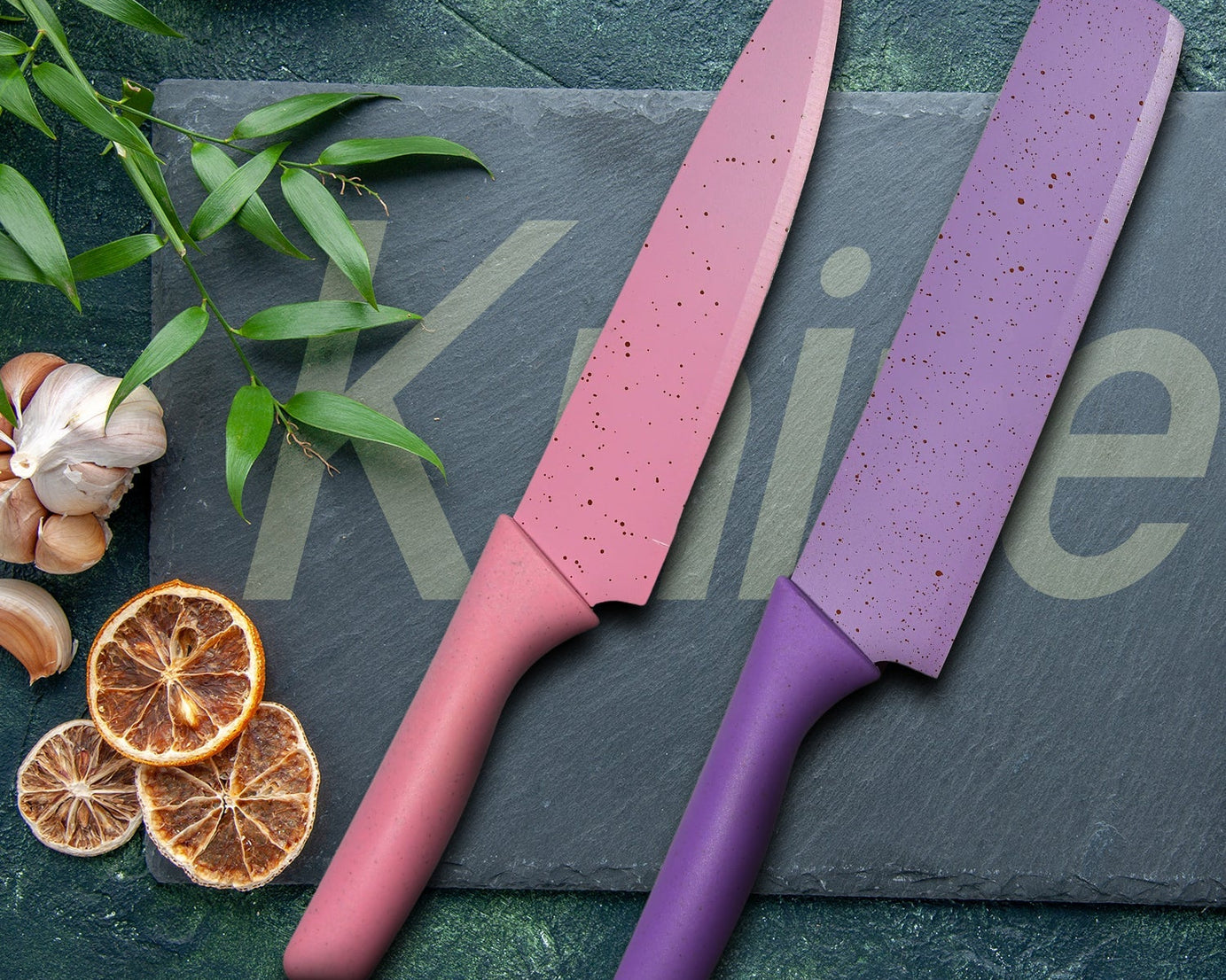 Professional Colorful Kitchen Knives Set of 6 Pieces, Non-Stick Blades with High Carbon Stainless Steel, Sharp Kitchen Cutting Knives Set for Slicing, Paring and Cooking, Chef Kitchen Knives Set