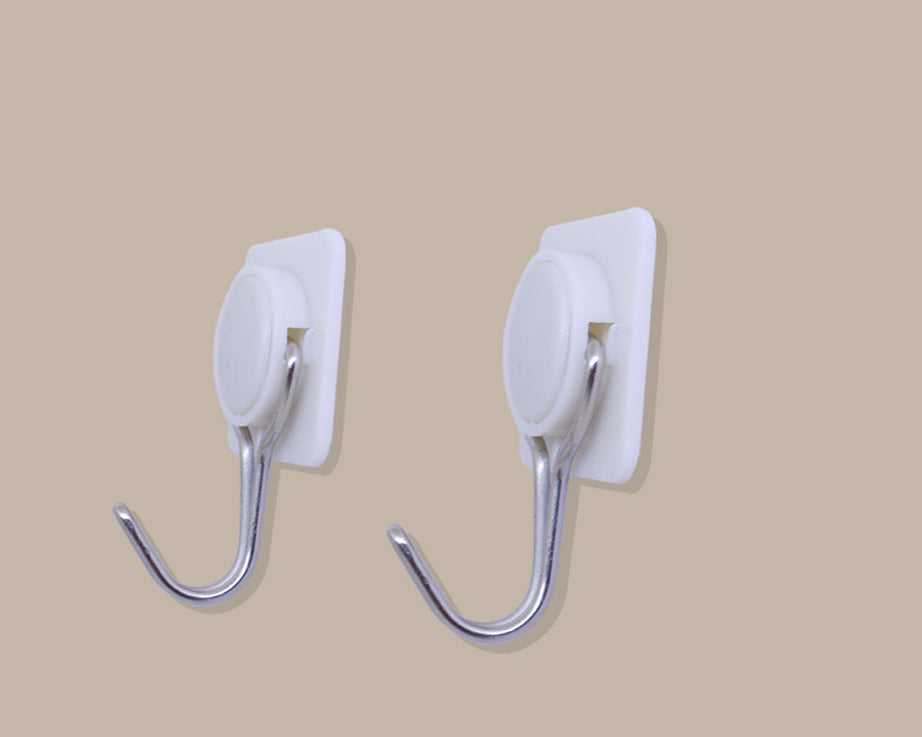Strong adhesive wall hook for secure attachment and multi-purpose use.