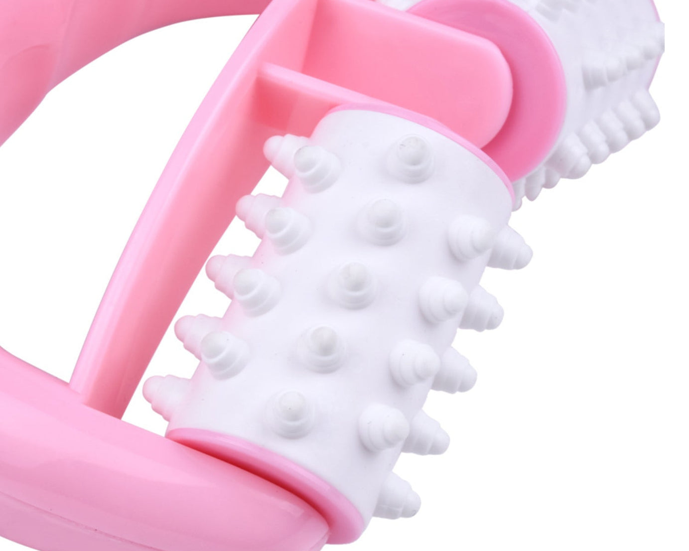 Manual Round Handle Plastic 2 Rollers Massage Roller Cellulite Roller for Legs, Arms, Back, Muscle Pain Relief and Muscle Relaxation