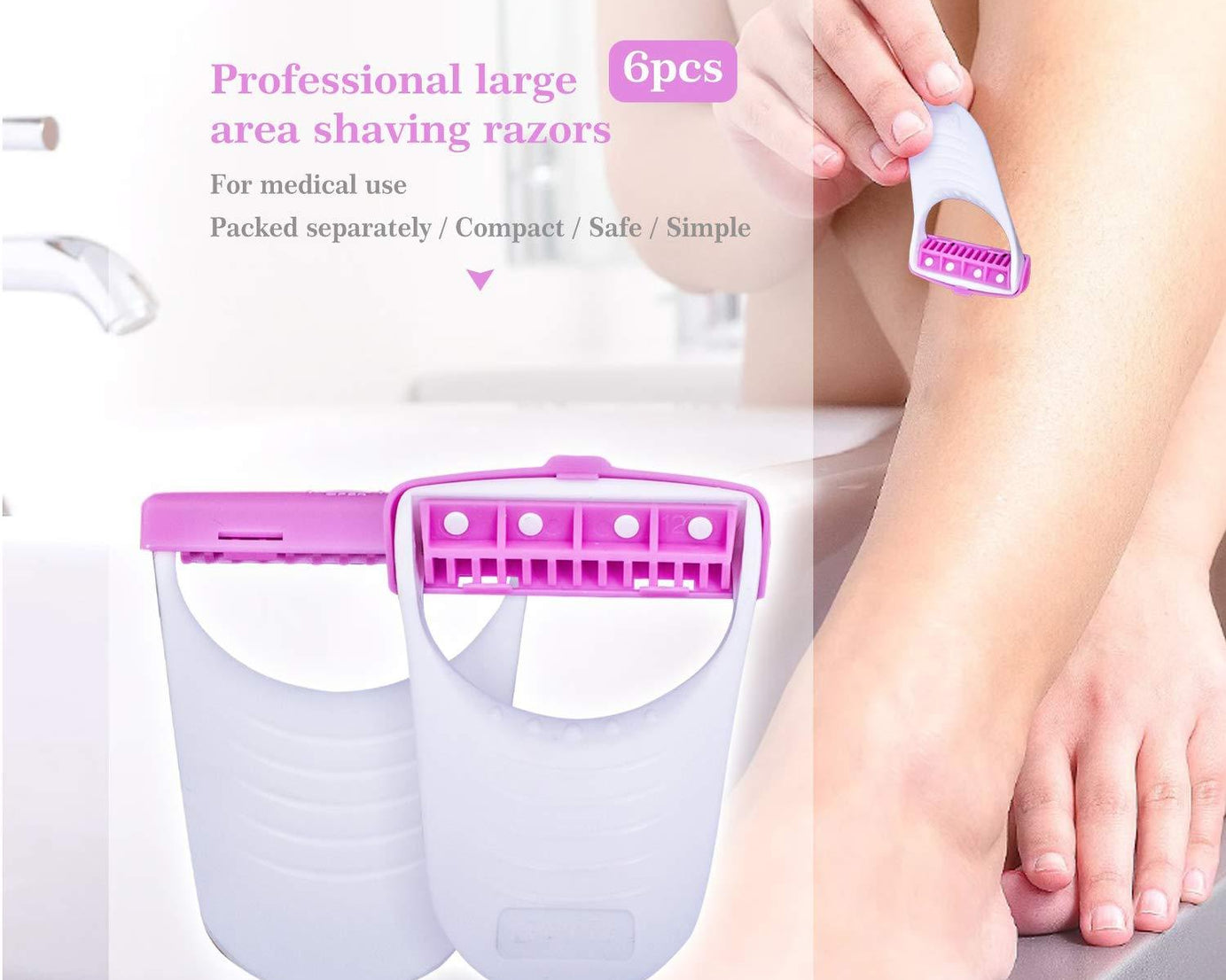 Disposable Body Skin Hair Removal Razor for Women  Pack of 6