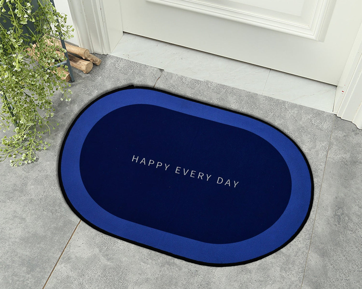 Absorbent floor mat for quick drying, soft and slip-resistant