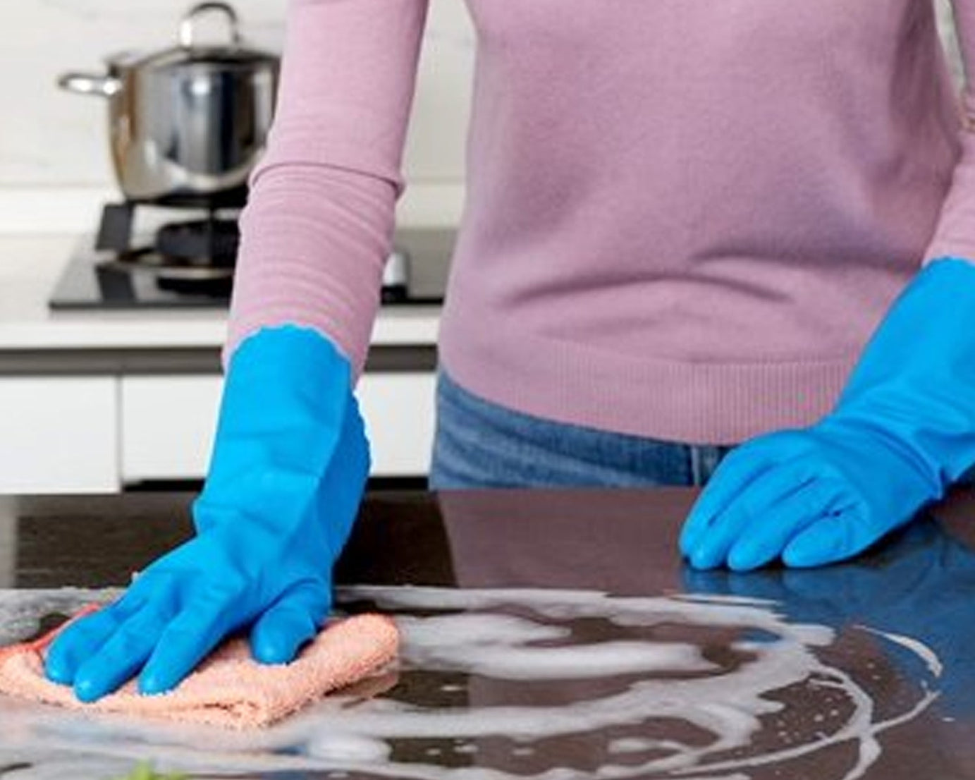2 Pair Large Blue Gloves For Different Types Of Purposes Like Washing Utensils, Gardening And Cleaning Toilet Etc.