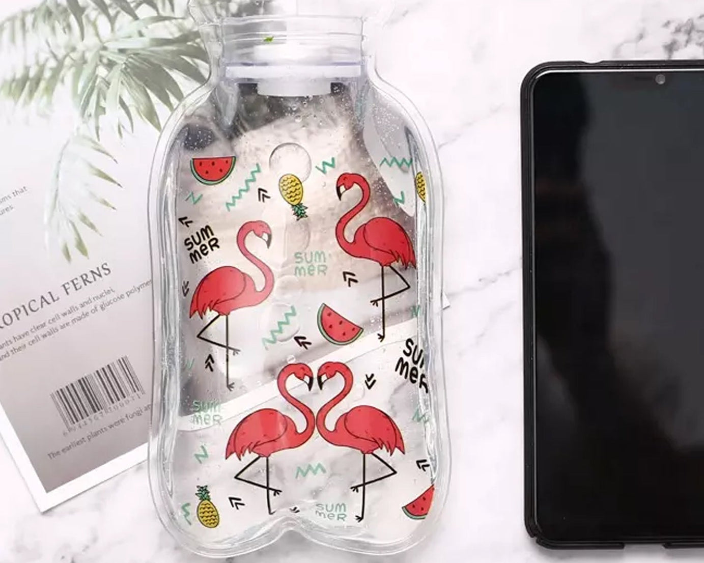 Hot water bottle for pain relief