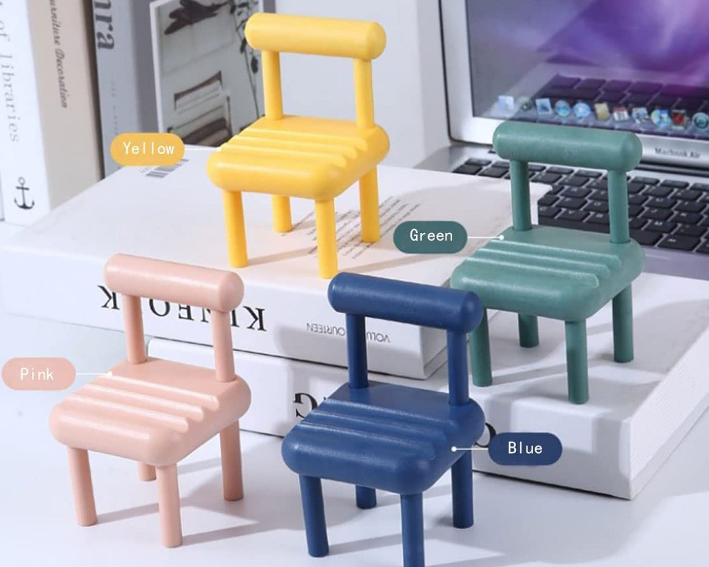 Mobile Phone Holder, Mini Chair Cell Phone Stand, Portable Smartphone Dock, Cellphone Holder for Desktop Design Compatible with All Mobile Phones (1 Pc)