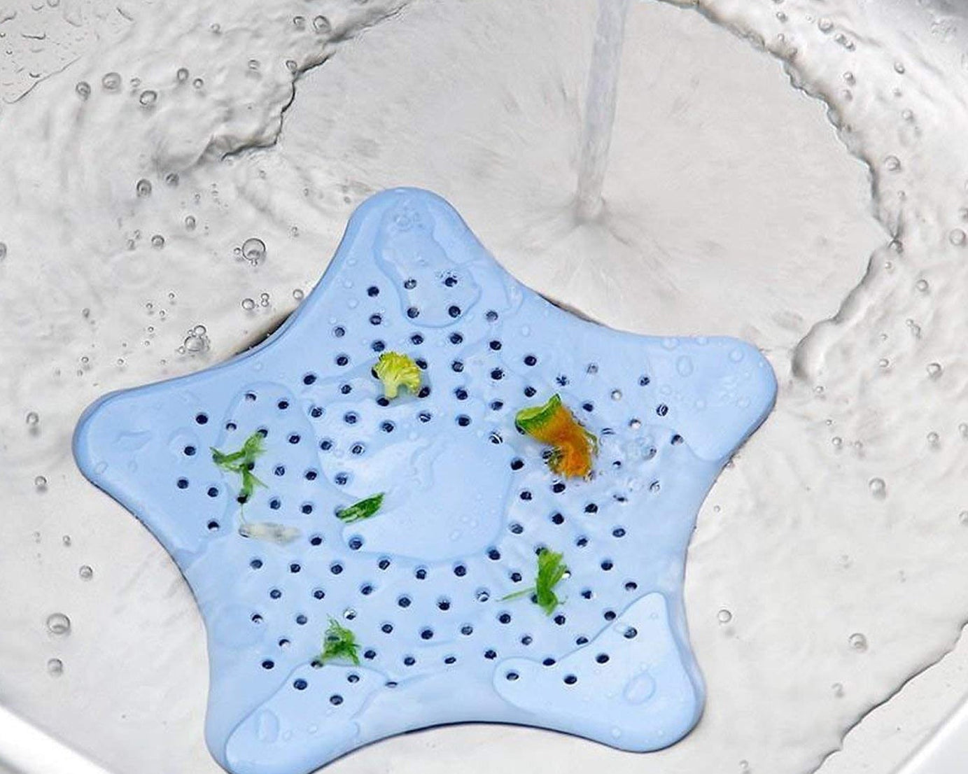 0830 Star Shape Suction Cup Kitchen Bathroom Sink Drain Strainer Hair Stopper Filter, Star Shaped Sink Filter Bathroom Hair Catcher, Drain Strainers Cover Trap Basin(Mix Color 1 Pc)