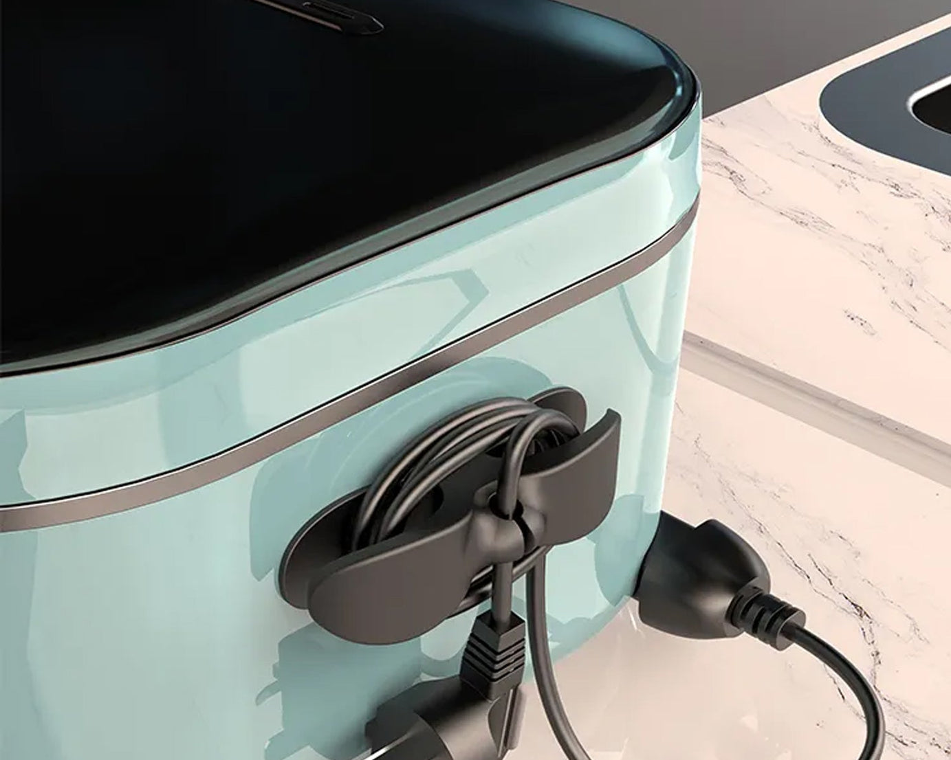 Cable Organizer for Appliances, Cable Winders Self-Adhesive Cable Holder for Kitchen Appliances Cable Clips Cable Holder Cable Winder Cable Guide Cable Shorter (Big / 1 pc)