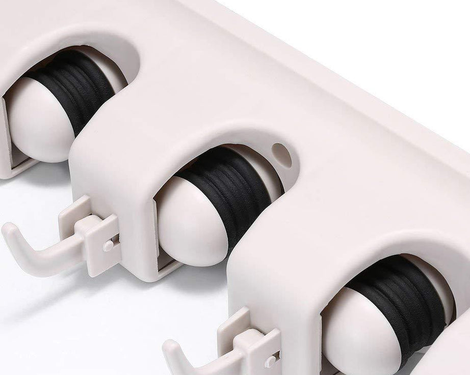 Broom and mop holder, 3-layer design.